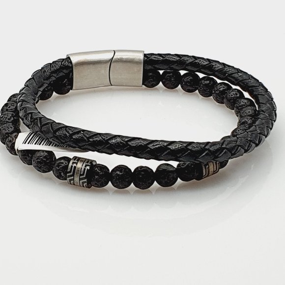 Beads & Leather Bracelets for men, MO112 - Picture 7 of 16